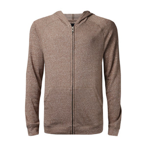 FRENCH TERRY ZIPPER HOODIE - KHAKI