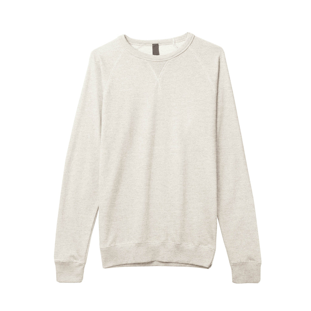 MEN'S FRENCH TERRY CREW NECK SWEATER - OATMEAL