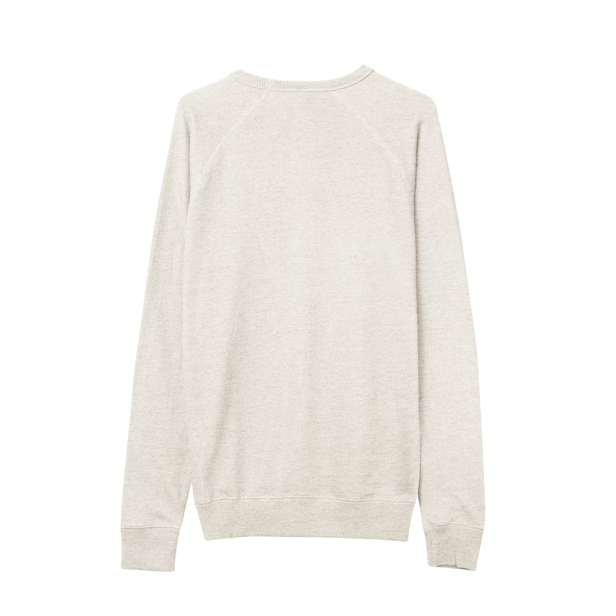 MEN'S FRENCH TERRY CREW NECK SWEATER - OATMEAL