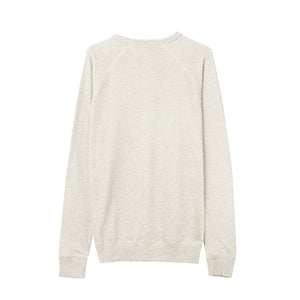 MEN'S FRENCH TERRY CREW NECK SWEATER - OATMEAL