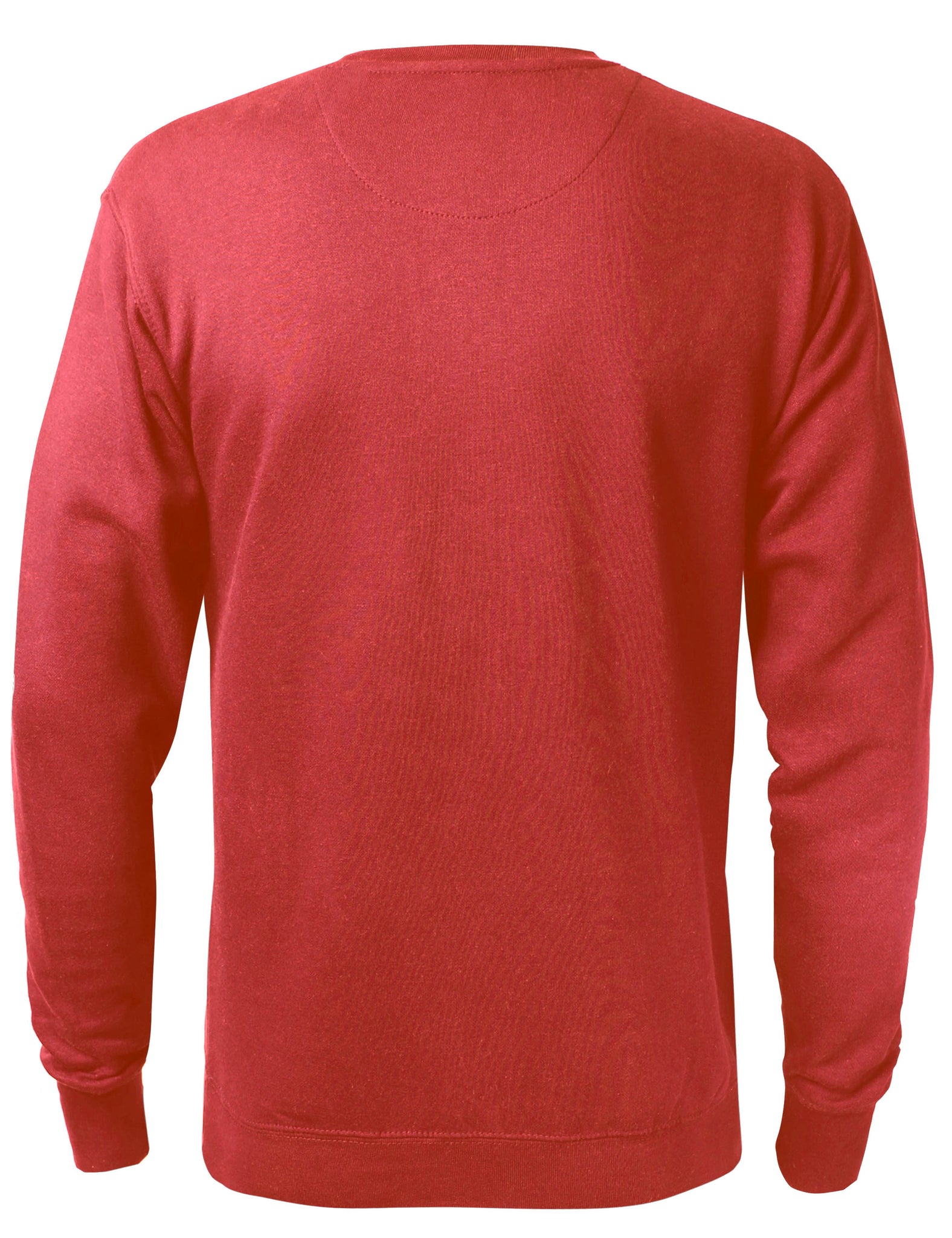 MENS BASIC FLEECE CREWNECK SWEATSHIRT - Red