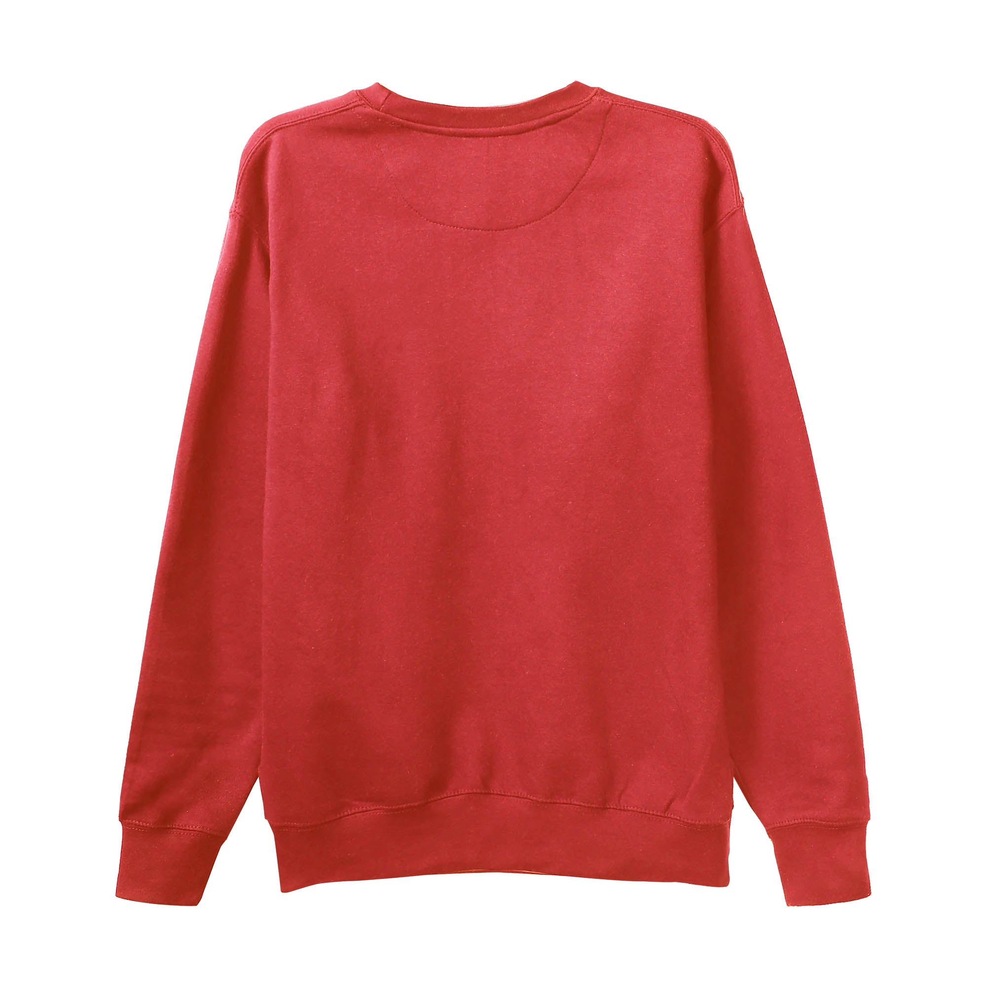 MENS BASIC FLEECE CREWNECK SWEATSHIRT - Red