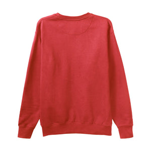 MENS BASIC FLEECE CREWNECK SWEATSHIRT - Red