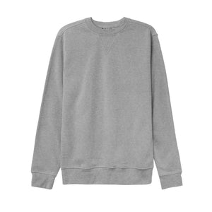 MEN'S PLAIN LIGHT FLEECE SWEATER - GRAY