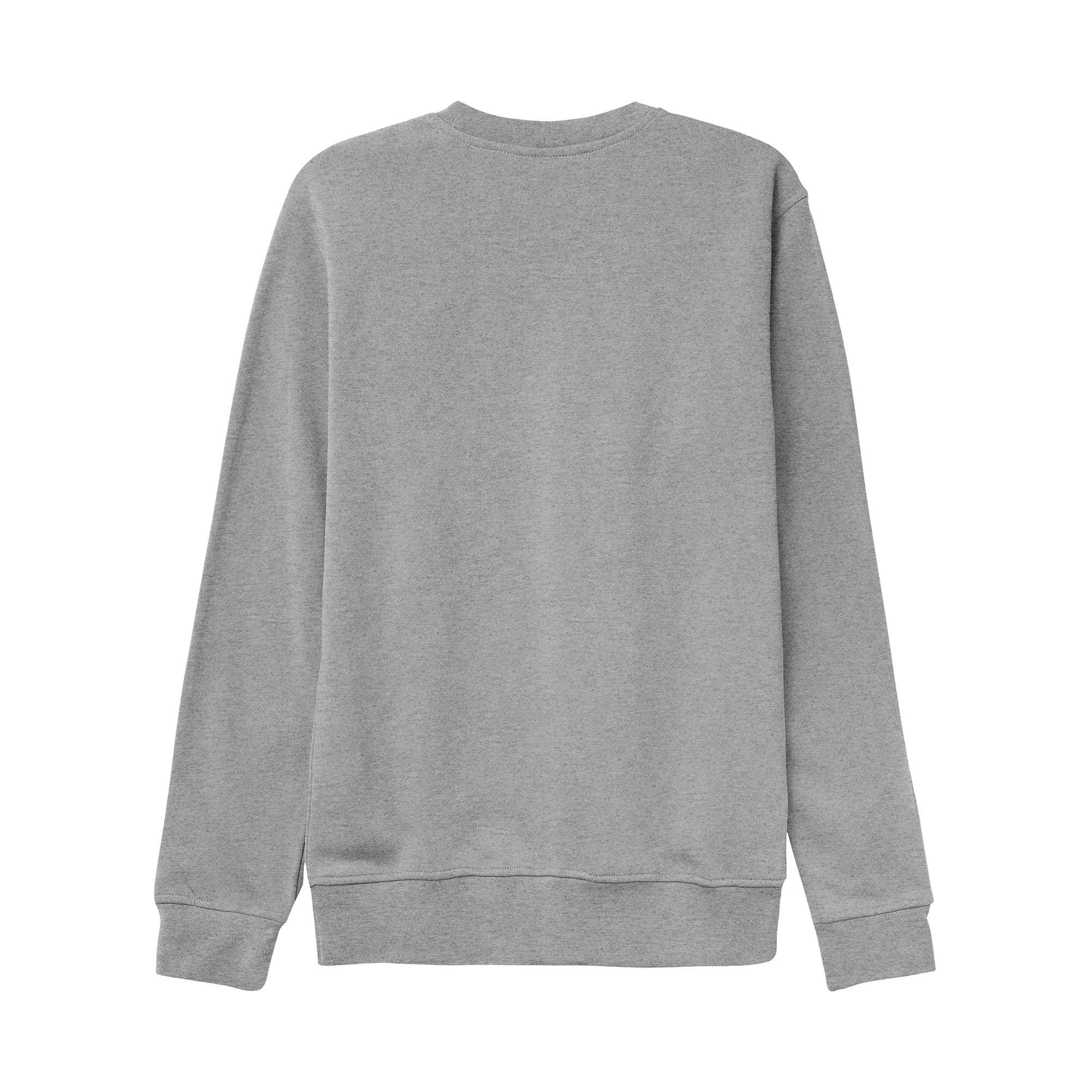 MEN'S PLAIN LIGHT FLEECE SWEATER - GRAY