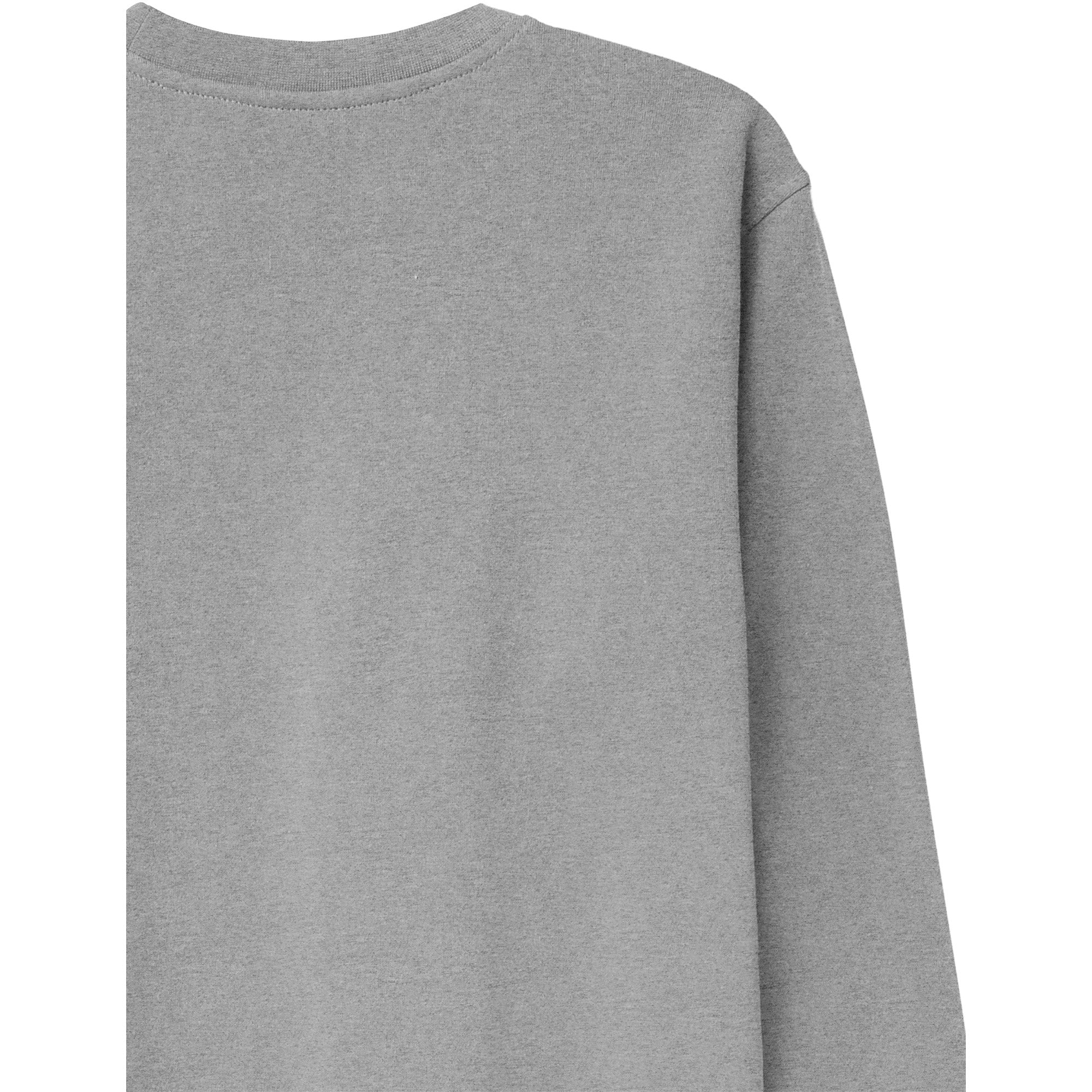 MEN'S PLAIN LIGHT FLEECE SWEATER - GRAY