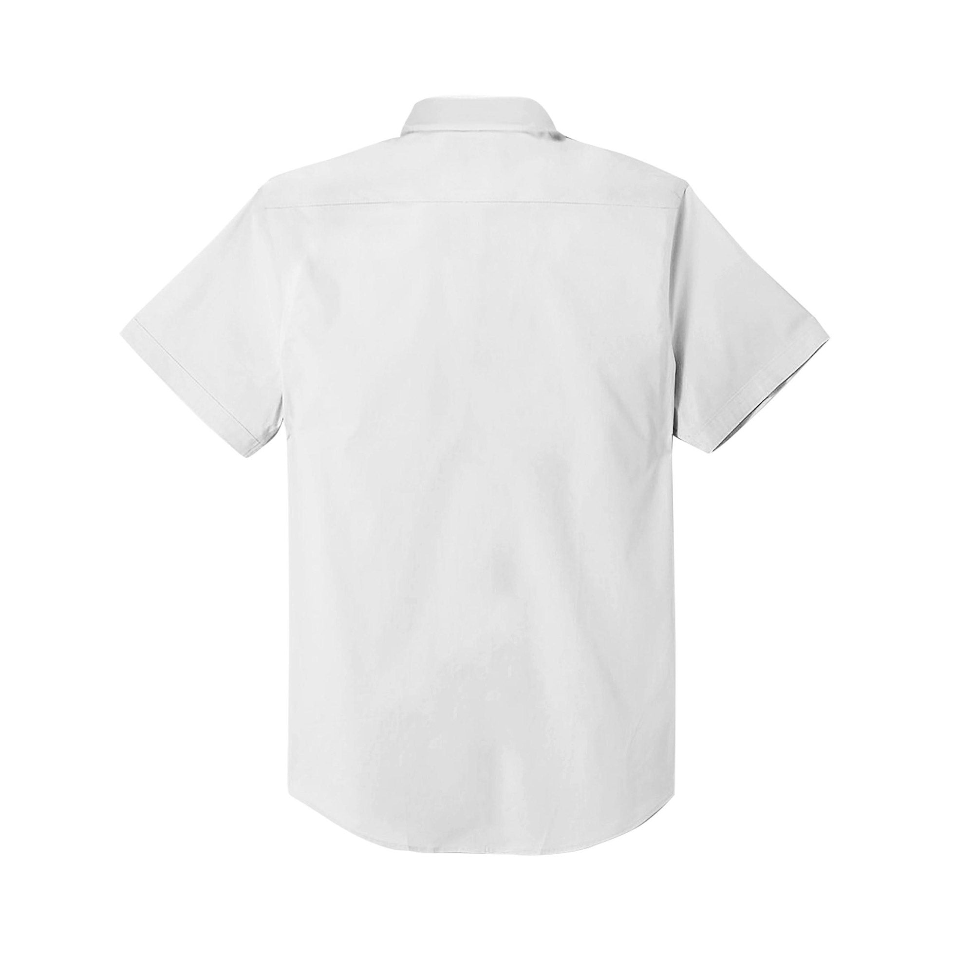 Slim Stretch Short Sleeve Shirts - White