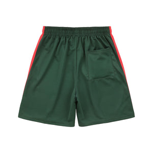 MENS STRIPE TRACK SHORTS - HGREEN_RED