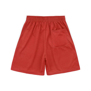 MENS STRIPE TRACK SHORTS - RED/WHITE