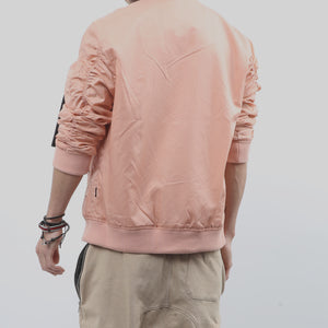 Mens Ruched Bomber Jacket