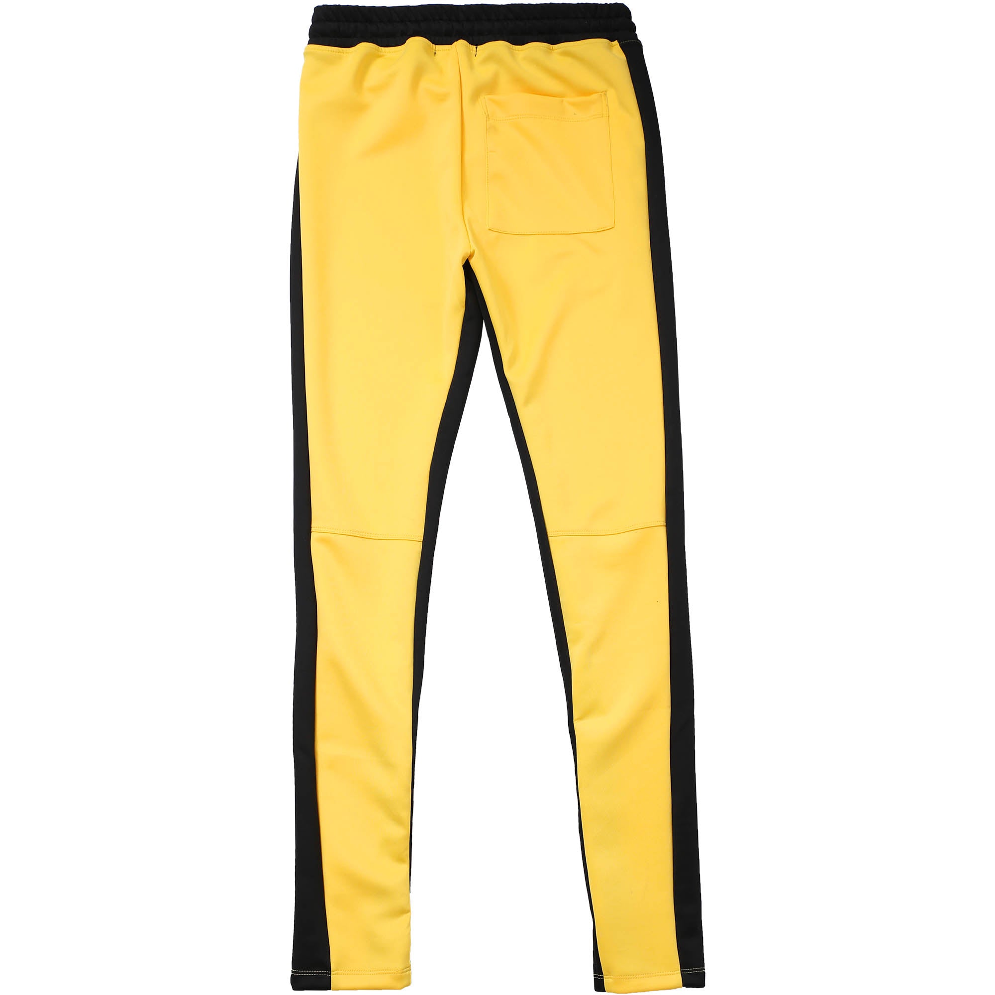 MENS SKINNY STRIPED CONTRAST PANTS - YELLOW/BLACK