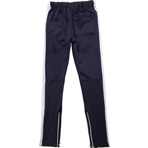 MENS SKINNY STRIPED CONTRAST PANTS - NAVY/WHITE