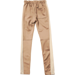 MENS SKINNY STRIPED CONTRAST PANTS - CARAMEL/CREAM