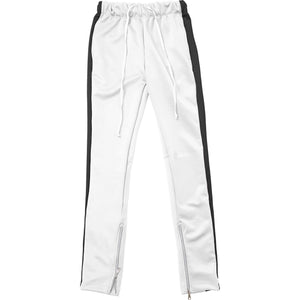 MENS SKINNY STRIPED CONTRAST PANTS - WHITE/BLACK