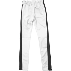 MENS SKINNY STRIPED CONTRAST PANTS - WHITE/BLACK