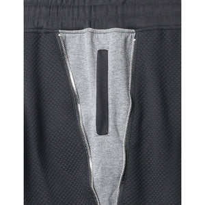 Mens Quilt Pattern Fleece Moto Biker Pants - Black