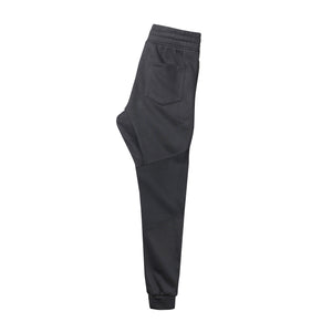Mens Stretch Poly Moto Biker Pants with Zipper Accents - Black