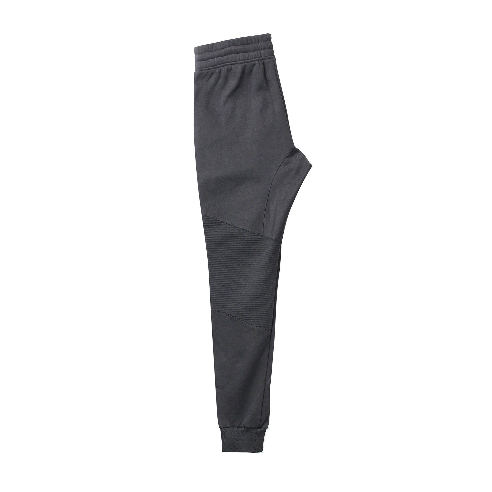 Mens Stretch Poly Moto Biker Pants with Zipper Accents - Black